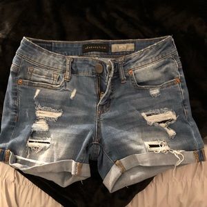 Destroyed Jean Shorts